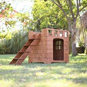 Resim Mandu Ahşap Dublex Teraslı Köpek Kulübesi 