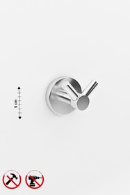 Resim Alper Banyo Paslanmaz Bornoz Ve Ikili Havlu Askılık Seti Vidalı Montajlı Dayanıklı Banyo Askısı 