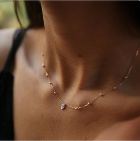 Resim Top Top Markiz Mine Göz Kolye 