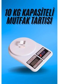 Resim Dijital Hassas 10 Kg Mutfak Terazisi Tartısı Lcd Ekran Mutfak Tartısı Renkli 