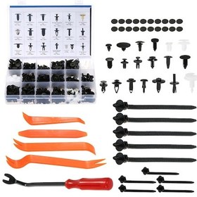 Resim Singree Dayanıklı Naylon Otomotiv Klips Seti - 19 Farklı Boyutta 435 Parça Ve Panel Sökme Aleti Dahil 