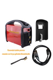 Resim Badem10 İnverter Demir Metal Kaynak Makinesi 160 Amper 4.8 KW Makina Kaynağı Bazik Elektrot Pens Maske 