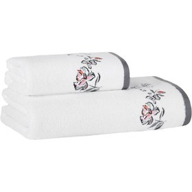 Resim Sarev Fiora Havlu Gri 80x150cm - Tek Parça 