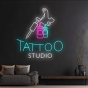 Resim Tattoo Studio Dövme Neon Dekor 