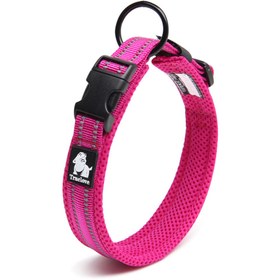 Resim Yumuşak Süngerli, Mesh, Pembe Boyun Tasması - XXL 