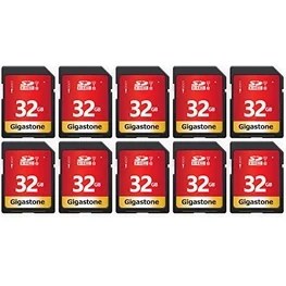 Resim Gigastone Gıgastone 32GB Sdhc Hafıza Kartı Paketi 10'lu, 80 Mb/s'ye Kadar, Dijital Kameralar Için Canon Olympus Pc, Uhs-I U1 Sınıf 10 
