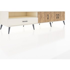 Resim Kronos Tv Ünitesi 3 Raflı Tek Çekmeceli 3 Kapaklı 220x59x51 Aytaşı-çam/aytaşı Atlas Çam/aytası - Aytası 