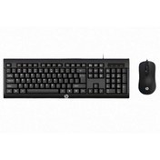 Resim HP KM100 Kablolu Klavye & Mouse Set Siyah İngilizce Q 