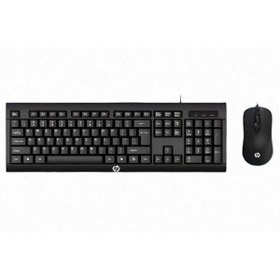 Resim HP KM100 Kablolu Klavye & Mouse Set Siyah İngilizce Q 