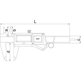 Resim Insize 1118 - 150B Su Geçirmez Dijital Kumpas 