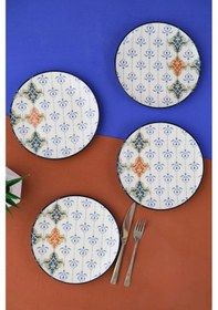 Resim Tabak Evi Porselen Audrey Pasta Takımı 20cm 4 Kişilik 4 Parça Tvl4ptprs1211 Çok Renkli 