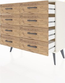 Resim Arges Şifonyer 8 Çekmeceli 88x30x80 Aytaşı-aytaşı/çam Aytaşı/çam 
