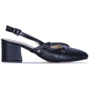 Resim Ayakcenter By11 Ayışığı Siyah Cilt 6cm Kadın Topuklu Ayakkabı S.Siyah 