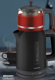 Resim GoldMaster Bergamot 2200 Watt Cam Demlikli BPA İçermeyen Çay Makinesi Ve Su Isıtıcısı 