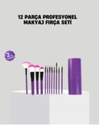 Resim Ronanna 12’li Profesyonel Makyaj Fırça Seti Ultra Yumuşak Sentetik Kıllı 