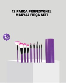 Resim Ronanna 12’li Profesyonel Makyaj Fırça Seti Ultra Yumuşak Sentetik Kıllı 