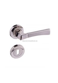 Resim Hira Babil Saten Nikel Rozetli Oda Kapı Kolu 