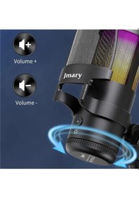 Resim Mc-pw13 Rgb Led Condenser Usb Asmr Stüdyo Mikrofonu 