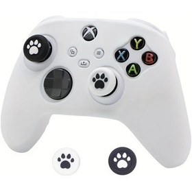Resim Gaojunshop01 Xbox Series X/s Kumanda İçin Beyaz Yavru Kedi Pati Tutma Kılıfı - Kaymaz Silikon Koruyucu 