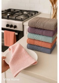 Resim 6 Parça Mutfak Havlusu Seti %100 Pamuklu Begüm Çok Renkli 