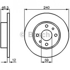 Resim Bosch Fren Diski Ön 4D 240Mm Fiorino Uno Tempra Sahın 2000 