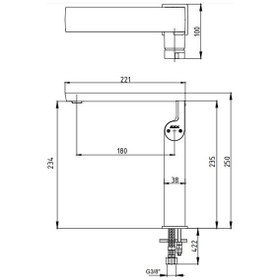 Resim Eca Icon Yüksek Tip Lavabo Bataryası Krom 102188044H 
