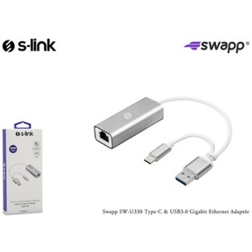 Resim S-Link Swapp Sw-U330 Type-C Usb3.0 Gigabit Ethernet 