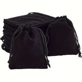 Resim Yaklaşık 50 adet 9x7 cm peluş çanta, mücevher hediye partisi düğün hediyeleri için küçük peluş torbalar 
