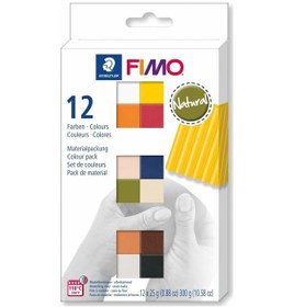 Resim Staedtler Fimo Soft Polimer Kil Seti 25 gr x 12 Renk Natural Ren 