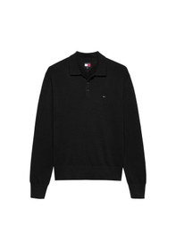 Resim Tommy Hilfiger Tjm Slım Essentıal Polo Sweater Erkek Siyah Kazak - Dm0dm20304 