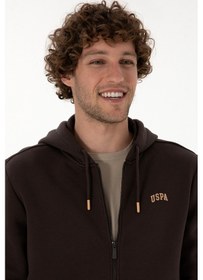 Resim U.S. Polo Assn. Erkek Regular Fit Koyu Kahverengi Şardonlu Örme Hırka 50313755-VR084 