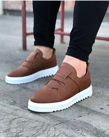 Resim WG Fashion Mp036 Bt Bağcıklı Lastikli Ortopedik Yüksek/kalın Taban Erkek Sneaker Taba 