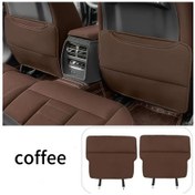 Resim Xuweiwei Universal Fit Deri Koltuk Organizer Coffee Color Short Çok Cepli Depolama Torbası 