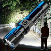 Resim Anyice USB Şarj Edilebilir LED Fener - Yüksek Güç, Uzun Menzilli Yakınlaştırma, Kamp, Balıkçılık, Avcılık & Macera Acil Durumları İçin Dayanıklı 