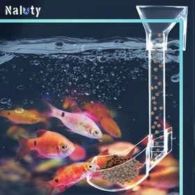 Resim Su kabini şeffaf besleme tüpü seti Akrilik su kabini besleyici balık besleyici karides besleyici balık tankı beslenme aksesuarları araçları 