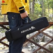 Resim ABAHUB Taşınabilir Balıkçılık Aksesuar Çantası - Çoklu Bölümlerle Çok İnce ve Hafif Seyahat Kutusu, Balıkçılık Ekipmanlarının Düzenlenmesi İçin Dayanıklı Kumaş, Siyah, Balıkçılık Çantası, Kompakt Depolama, Sağlam Tutma Kolu Tasarımı 