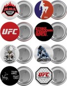Resim Mma Çanta Rozeti Seti 8 Adet En Büyük Boy 5.8Cm Iğneli Broş 