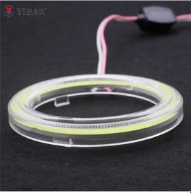 Resim 100 Mm-motosiklet Led Cob Far Sis Işık Halkası Araba Drl Gündüz Farları Aksesuarları 