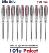 Resim İzeltaş Elektrik Kontrol Kalemi 190 Mm Düz 10 Lu Paket 