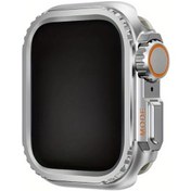 Resim Cloud011 45mm Matt Silvery Sağlam Metal Kasa İos Watch Uyumlu Ultra İwatch 9 Koruyucu Kapak 