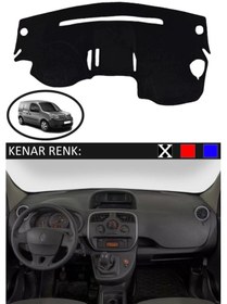 Resim Torpido Koruma Halısı Siyah Kenar Renk Siyah Renault Kangoo 2009-2019 İle Uyumlu 