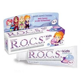 Resim Rocs Kids 4-7 Yaş Balon Sakızı Tadında 35 ml Diş Macunu 