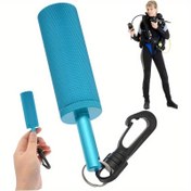 Resim Scuba Rattle Stick - Dalgıçlar için Alüminyum Alaşımlı Su Altı Titreşimli ve Sinyal Cihazı, Siyah Kelepçeli Mavi Dokulu Tasarım, Gaz Silindirlerindeki Tıklama veya Dalış Arkadaşlarıyla İletişim İçin Çalkalama Çubukları İçin İdeal, Su Altı İletişim Aracı | Dokulu Kavrama Çubuğu | Dayanıklı Su Altı Aracı, Scuba Dalış Ekipmanı 