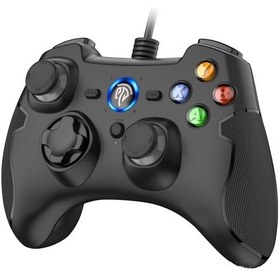 Resim Cbtx Pc / Ps3 / Tv / Telefon İçin Easysmx Esm-9100 Kablolu Denetleyici El Gamepadi Siyah 