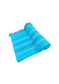 Resim Peştemal Plaj Havlusu %100 Pamuklu 70x150 Cm Turkuaz Waves Çok Renkli 
