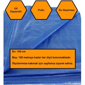 Resim 1x50 Metre Mavi Balkon Örtüsü Branda, Seperatörü, Balkon Çadır Bezi, Uv Dayanımlı 