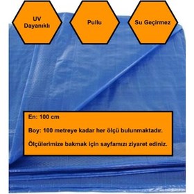 Resim 1x50 Metre Mavi Balkon Örtüsü Branda, Seperatörü, Balkon Çadır Bezi, Uv Dayanımlı 