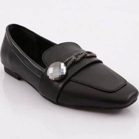 Resim Dgn 5002 Kadin Silver Taş Aksesuarli Babet 5002-1423-R1534 Siyah 