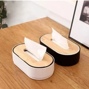 Resim White Doku Kutusu Tutucu Bambu Kapaklı Tuvalet Kağıdı Kutusu Diğer 