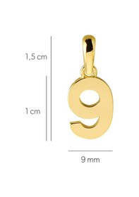 Resim Goldkupe 14 Ayar Dokuz Rakamı Altın Kolye Ucu 0,57 Gr-3468 
